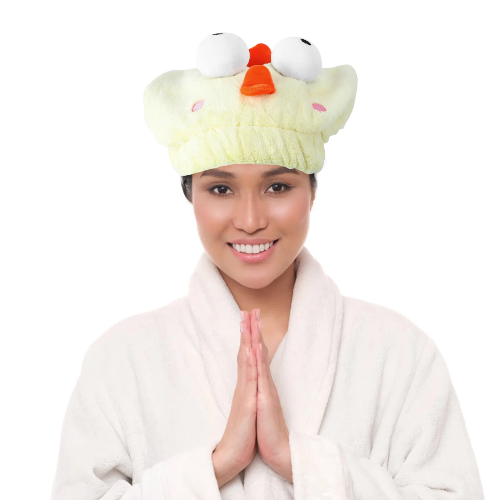 1 قطعة يلتف الشعر الجاف تصميم كرتوني جميل تجفيف رئيس منشفة قبعة ماصة سريعة للشعر الرطب مثالية السفر الصالة الرياضية المنزل فندق ساونا #2