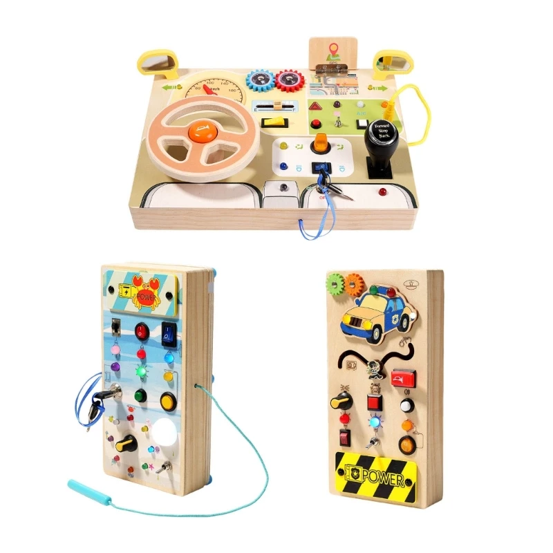 B2EB Montessori Activity Board Toy Sensory Developmental Activity Toy HandEye Coordination Preschooler Gift Board Game Toy