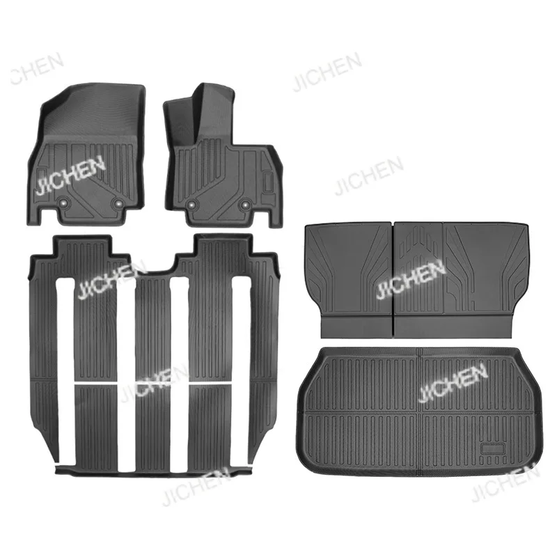 

Right rudder car floor mat TPE environmental protection trunk pad Wear-resistant backrest pad Carbon fiber pattern Neu versandte