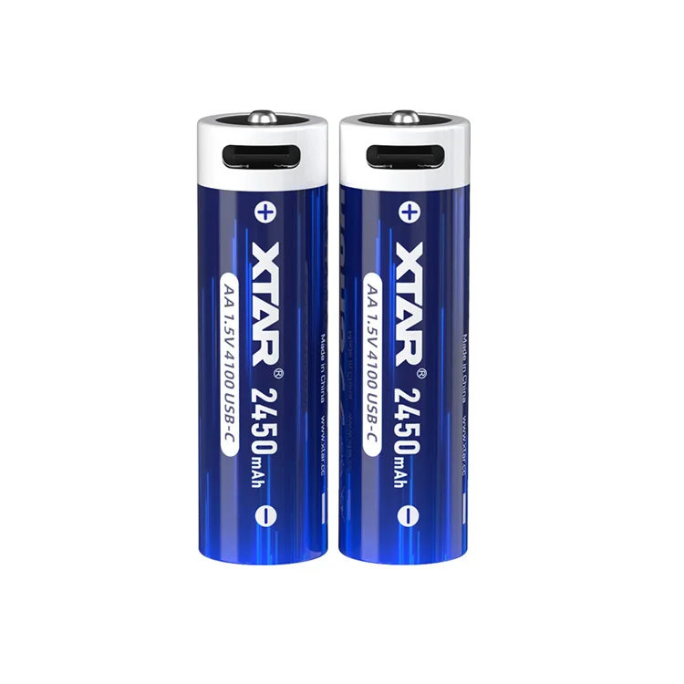 XTAR 1.5V AA Type C Rechargeable Battery 4100mWh USB Charging AA Batteries