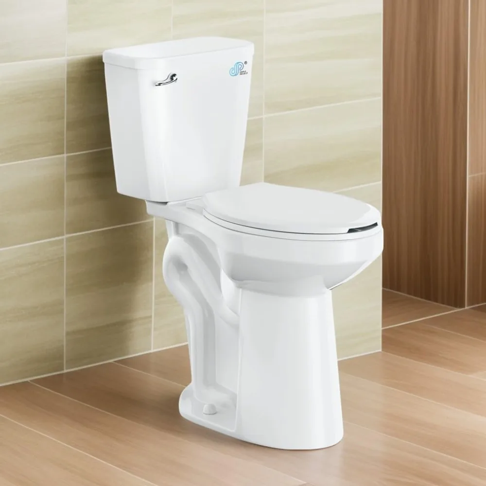 

Project 21 Elongated Extra Tall Toilets, Standard 12 Rough in Bathroom Toilet & Powerful Single Flush 1.28gpf High Toilet