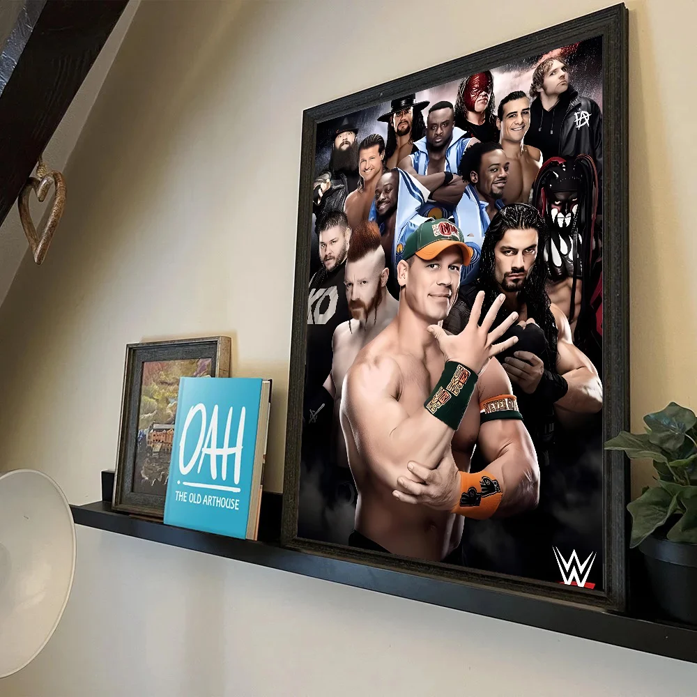 1 قطعة ملصق W-Wwe رائع ذاتي اللصق فني مقاوم للماء ورق ملصق مقهى بار ديكور جدران الغرفة