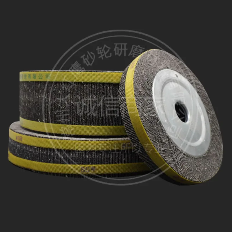 1 قطعة كبيرة الحجم D300/350/400 مللي متر الرمال السوداء عجلة رفرف مغلفة عجلة القماش المعدنية الفولاذ المقاوم للصدأ طحن عجلة المكره