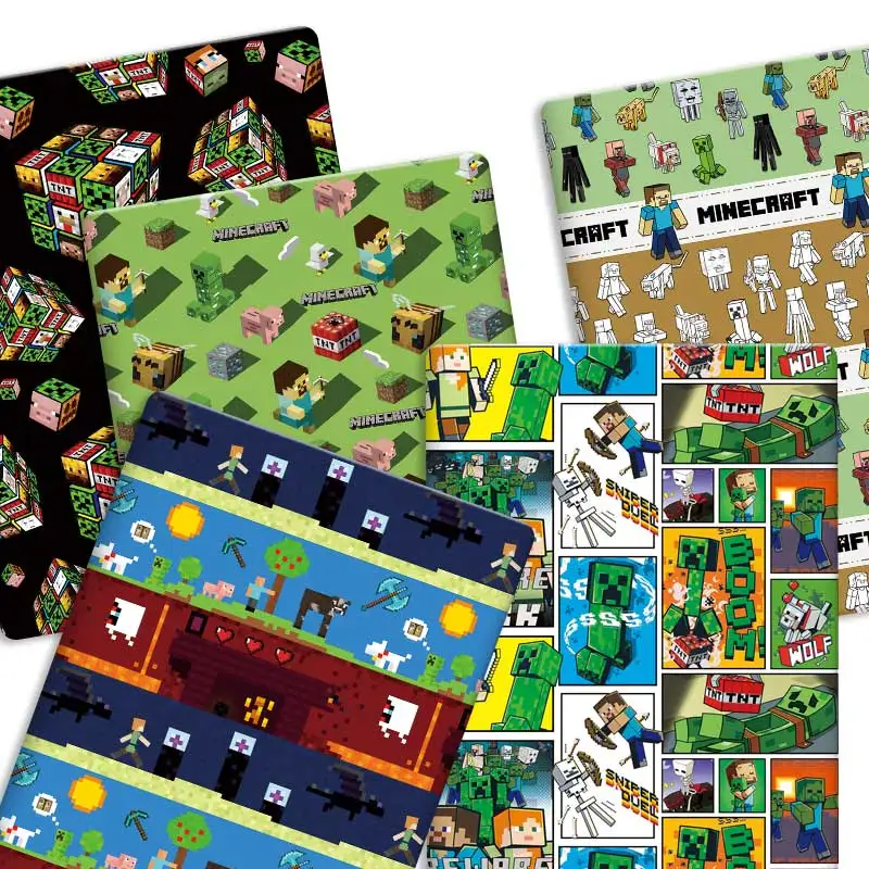Cartoon Polyester fabric 140x50cm cotton fabric Patchwork Tissue Kid Home Textile Sewing Doll Dress Curtain Fabric