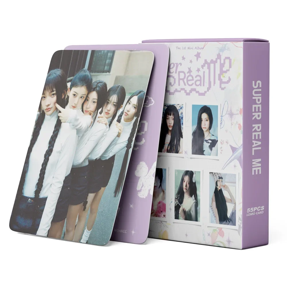 KPOP ILLIT Album Magnetic LOMO Card, YUNAH, MINJU, MOKA, Random Card, YOUNGSEO, WONHEE, IROHA Fan Collection Gift, 55PCs