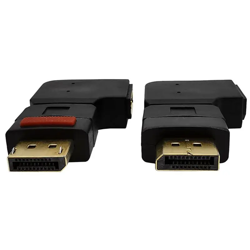 90 Degree DP Extension Male to Female Display Port Extension Head, Version 1.4 Display Port Adapter 4K 60HZ With Locking Buckle