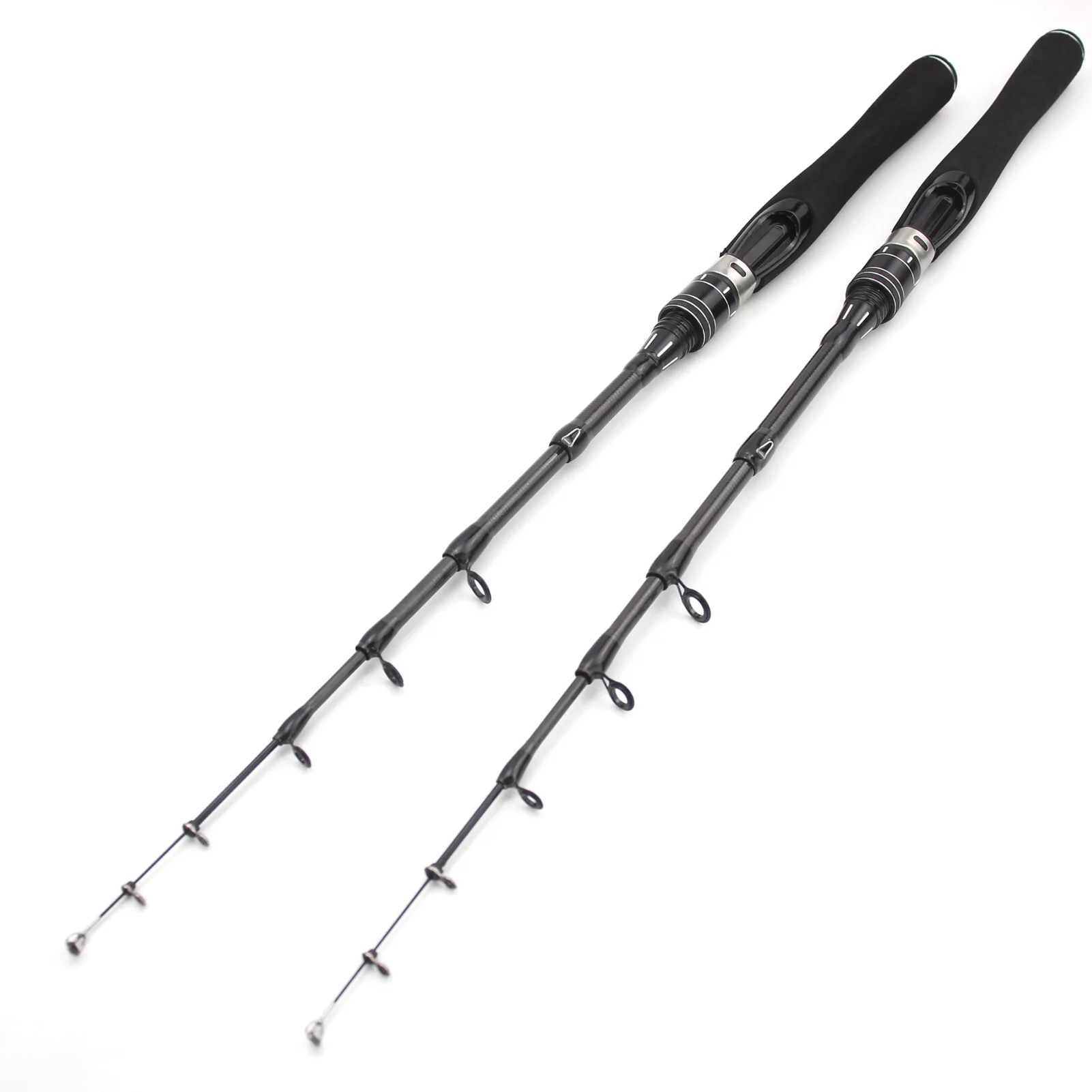 Lightweight ultra-short 1.5m-1.9m carbon telescopic UL trout rod portable spinning electroplated telescopic stream rod
