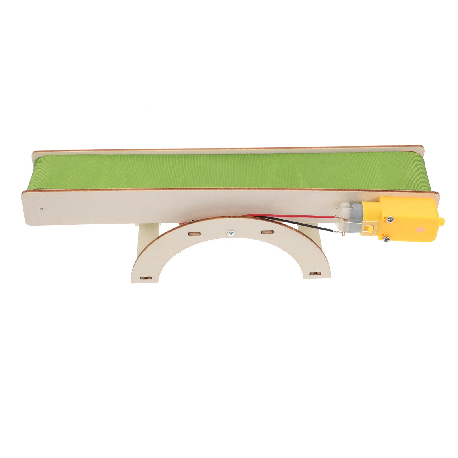 Small Electric Conveyor Belt Stem Kit for Kids DIY Wooden 3D Assembly Puzzle Educational Science Project Teaching Tool Home
