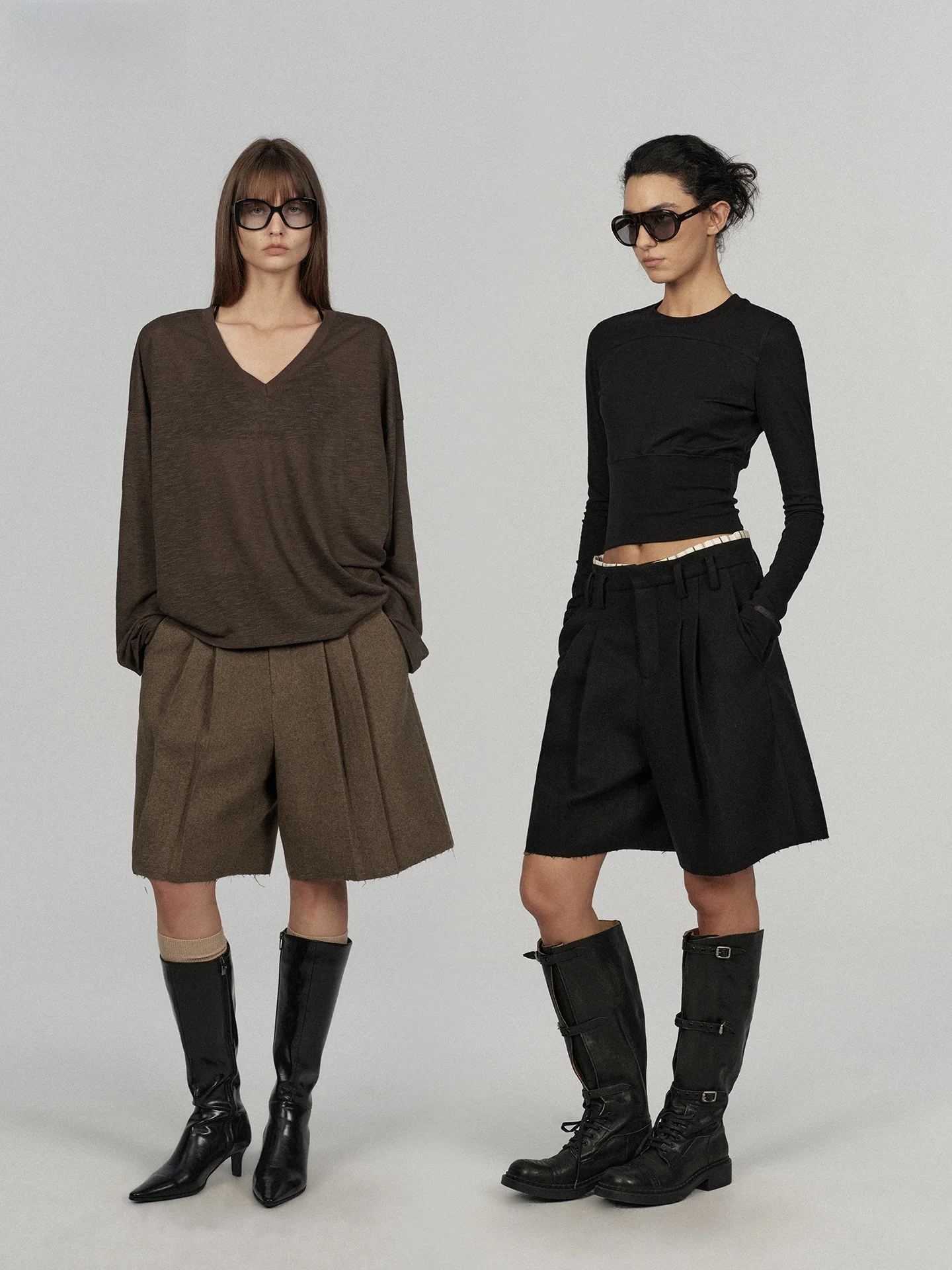 

Брюки ACSENSE STUDIO: повседневные шерстяные брюки свободного кроя в полоску, прямые, с плиссировкой, для женщин, удобные, для отдыха