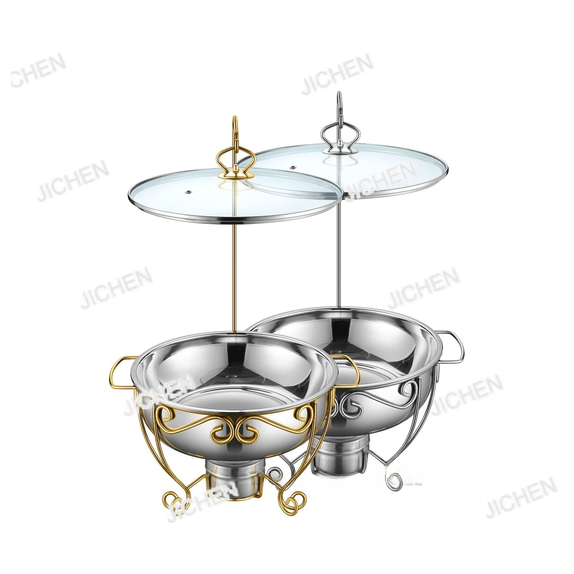 XH Deluxe 3,5 л/4,5 л/6 л/8 л тип подвесной крышки, спиртовая плита самообслуживания из нержавеющей стали Gionee Hot Pot Buffet Set