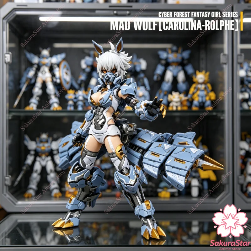 【in-stock】nuke-matrix-cyber-forest-shadow-girls-mad-wolf-160mm-assembly-model-mecha-action-figure-robot-toy-gift