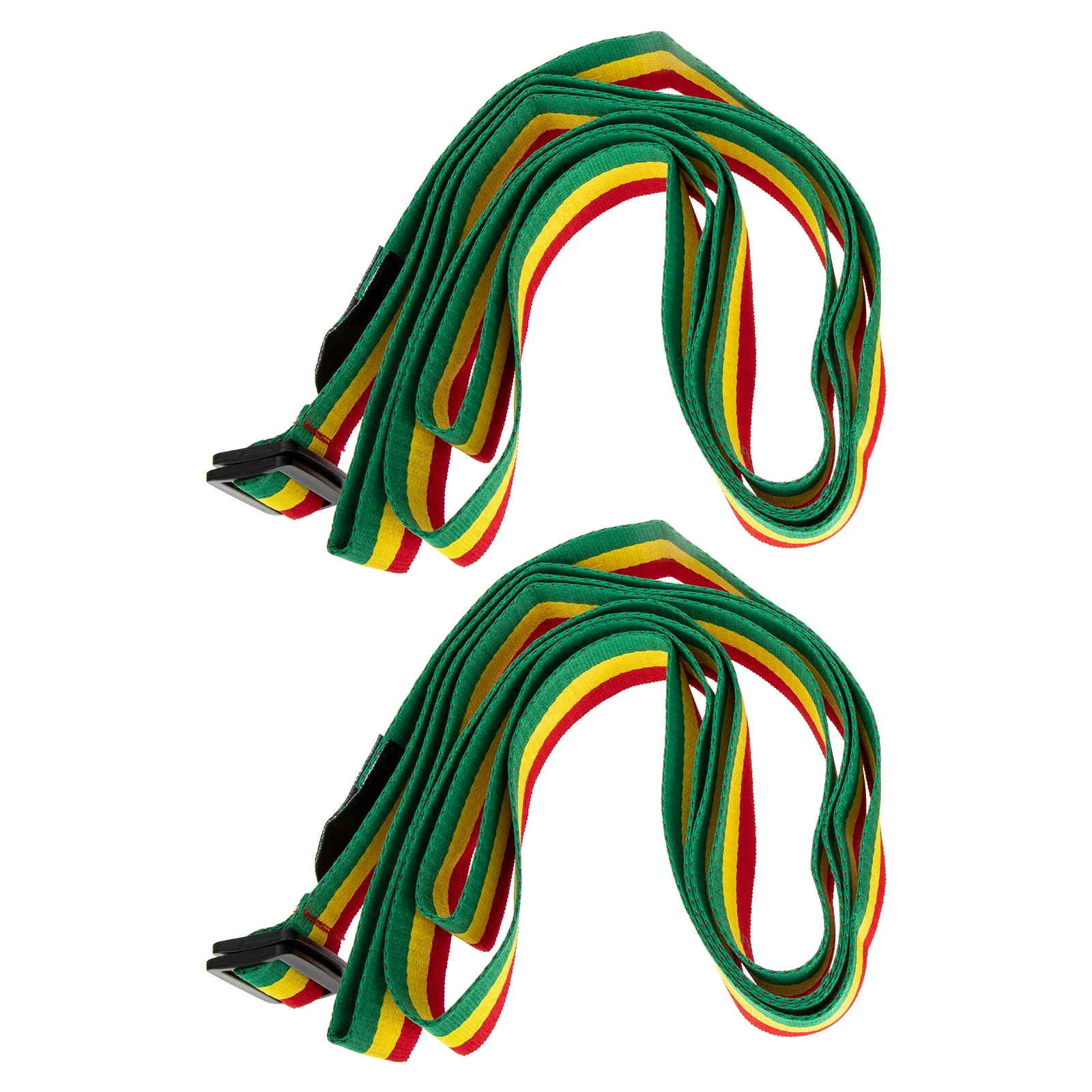 

2 Pcs African Drum Belt Adjustable Tricolor Cotton Djembe Strap Musical Instrument Accessory Tambourine Shoulder Belt Drum