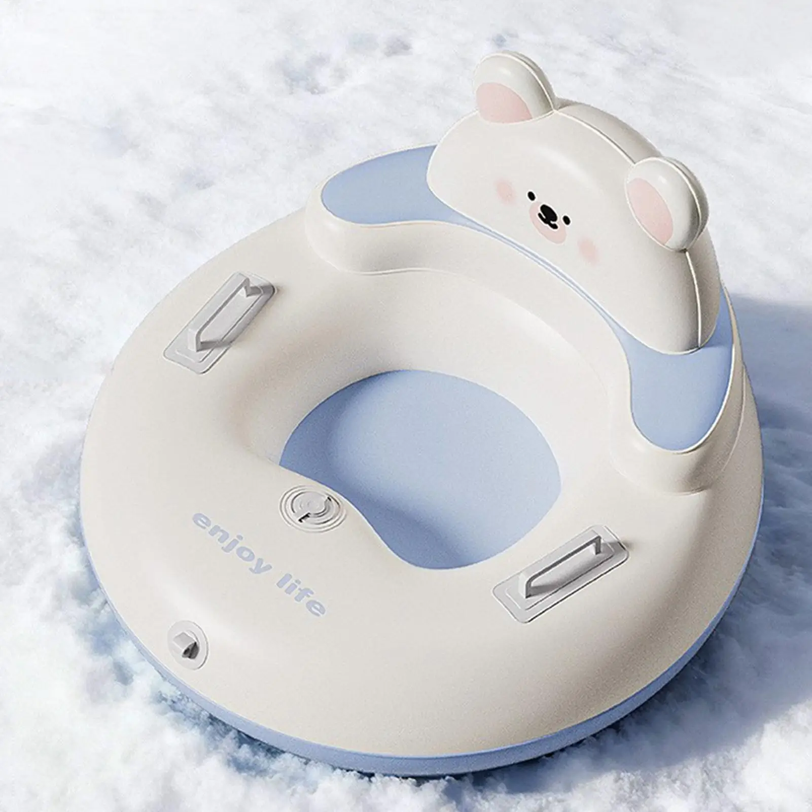 ألعاب رياضية شتوية مزلجة ثلجية مع مقابض زلاجات شديدة التحمل للأعمار من 3 سنوات والأطفال والكبار والأنشطة العائلية والتزلج في الهواء الطلق والحديقة #3