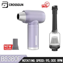 CROSSGUN-Mini ventilador de chorro Turbo, soplador de aire eléctrico recargable, limpiador de plumero de aire comprimido, turboventilador para computadora, ventilador Jetfan de barbacoa