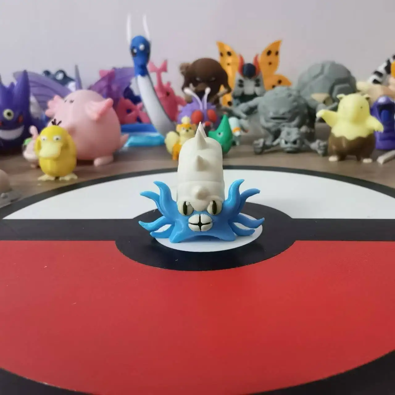 new Anime Omastar Omanyte Figures Poliwhirl Poliwrath Proportion World 1:20 Diy 3d Printing Cartoon Desktop Model Kids Toy Gift