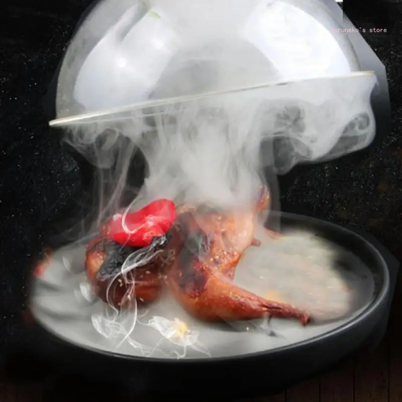 การสูบบุหรี่ Cloche การสูบบุหรี่ Cloche โดมสำหรับสูบบุหรี่ค็อกเทลขนมหวานอาหาร