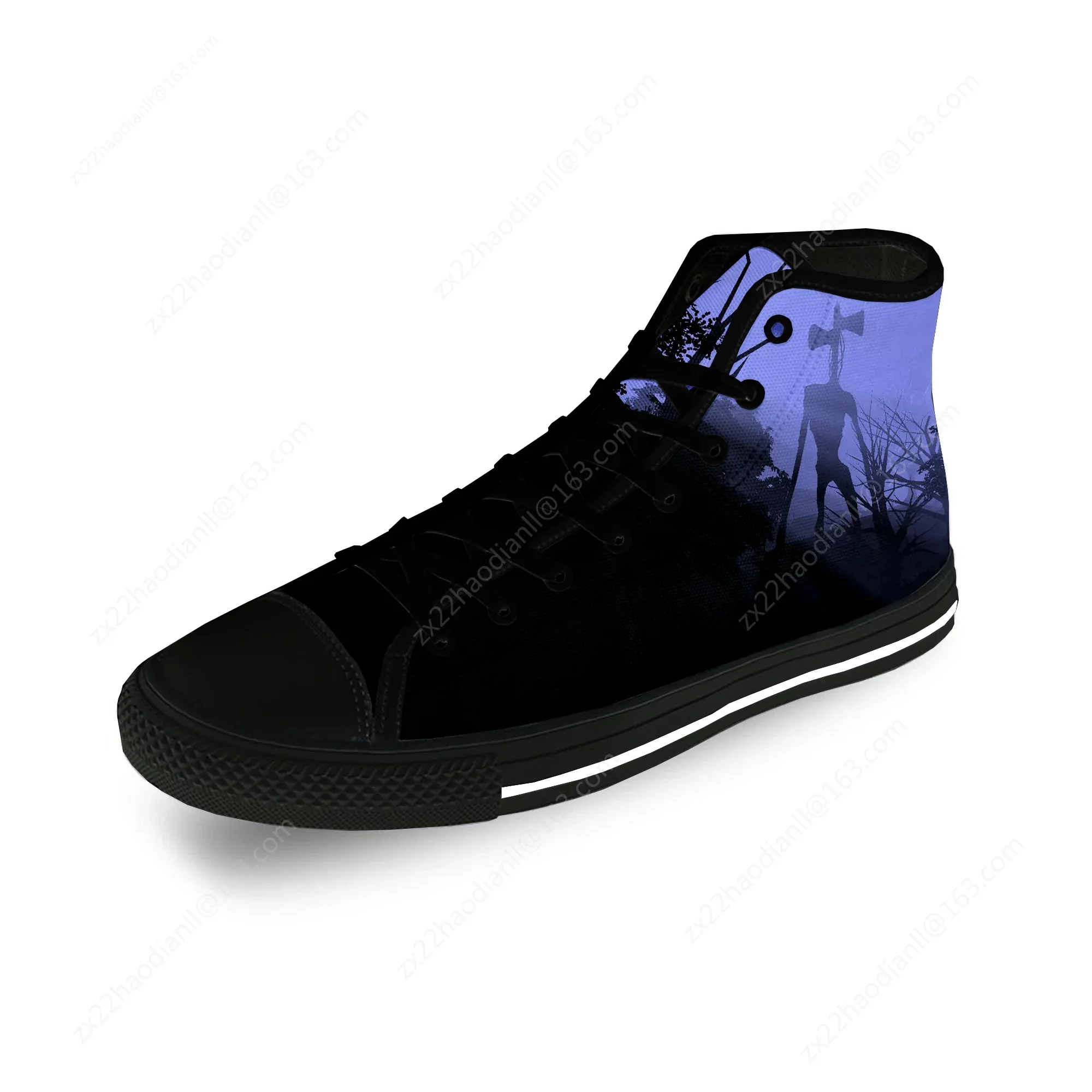 Siren Head SCP Scary Horror Game Casual Cloth Fashion 3D Print High Top Canvas Shoes Men Women Lightweight Breathable Sneakers