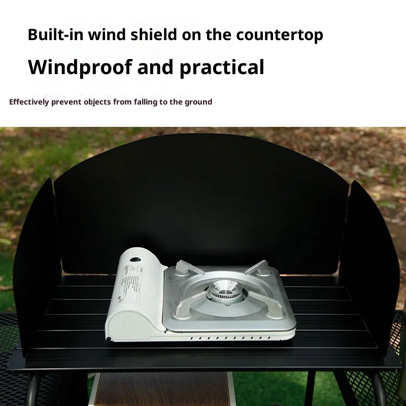 في الهواء الطلق المحمول خفيفة الوزن الألومنيوم للطي IGT طاولة التخييم المحمولة محطة المطبخ حفلة الطعام خزانة Shinetrip #4