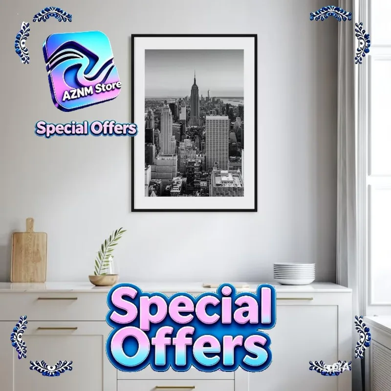 Black and White New York City Photo Poster New York Map Travel Canvas Painting Wall Art Photography for Living Room Home Deco