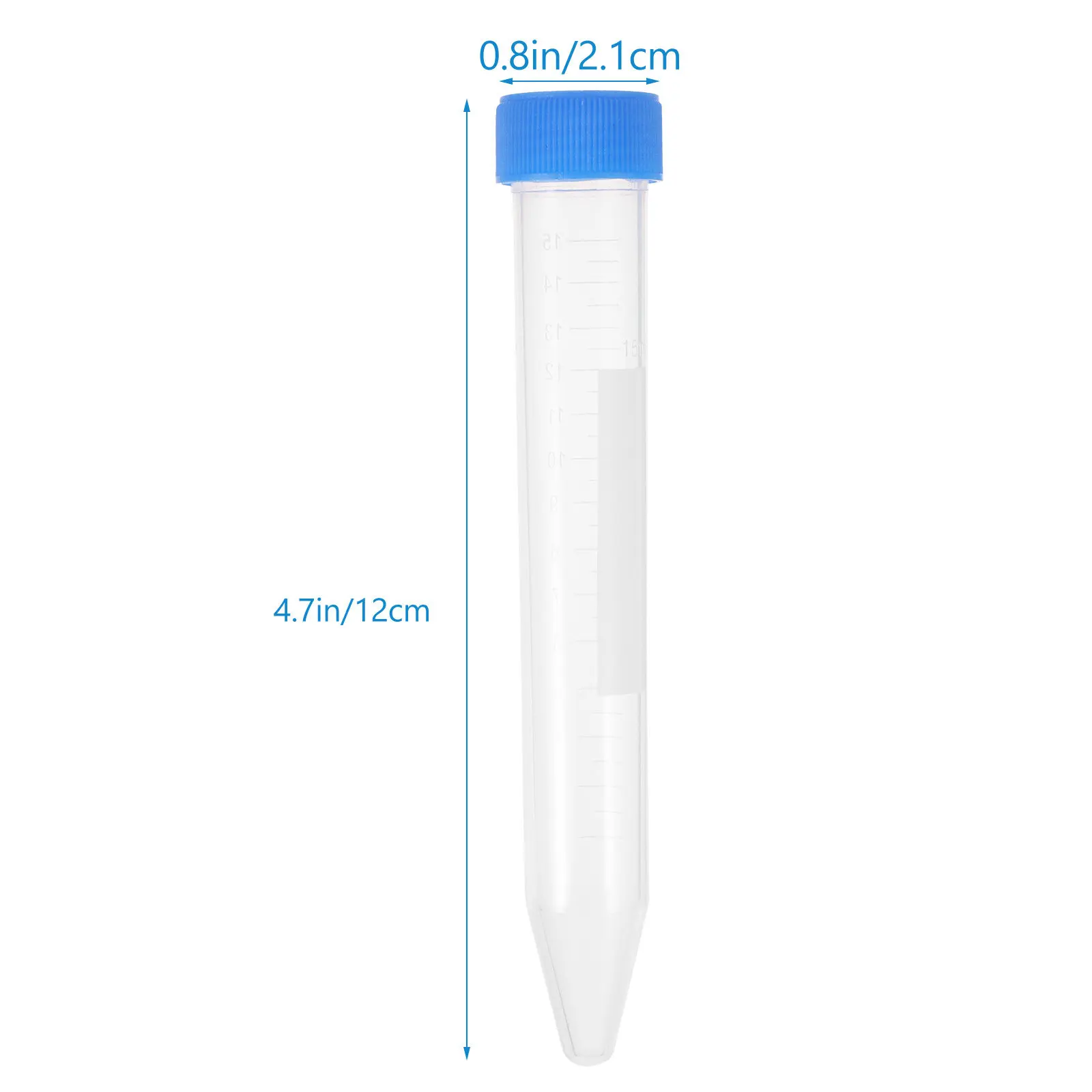 50Pcs 15Ml Plastic Centrifuge Tubes with Screw Caps Ultra Clear High Transparency Lab Test Tubes for Biochemistry Molecular