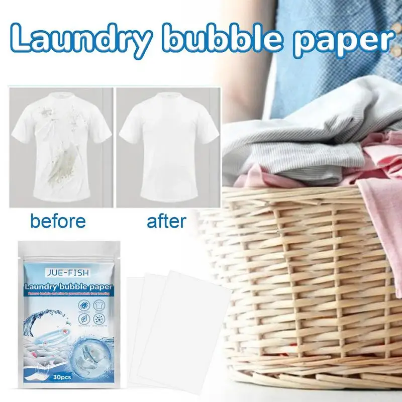 30Pc/bag Laundry Tablets Sheet Underwear Children Clothing Laundry Soap Concentrated Steril-ize Deep Cleaning Powder Detergent