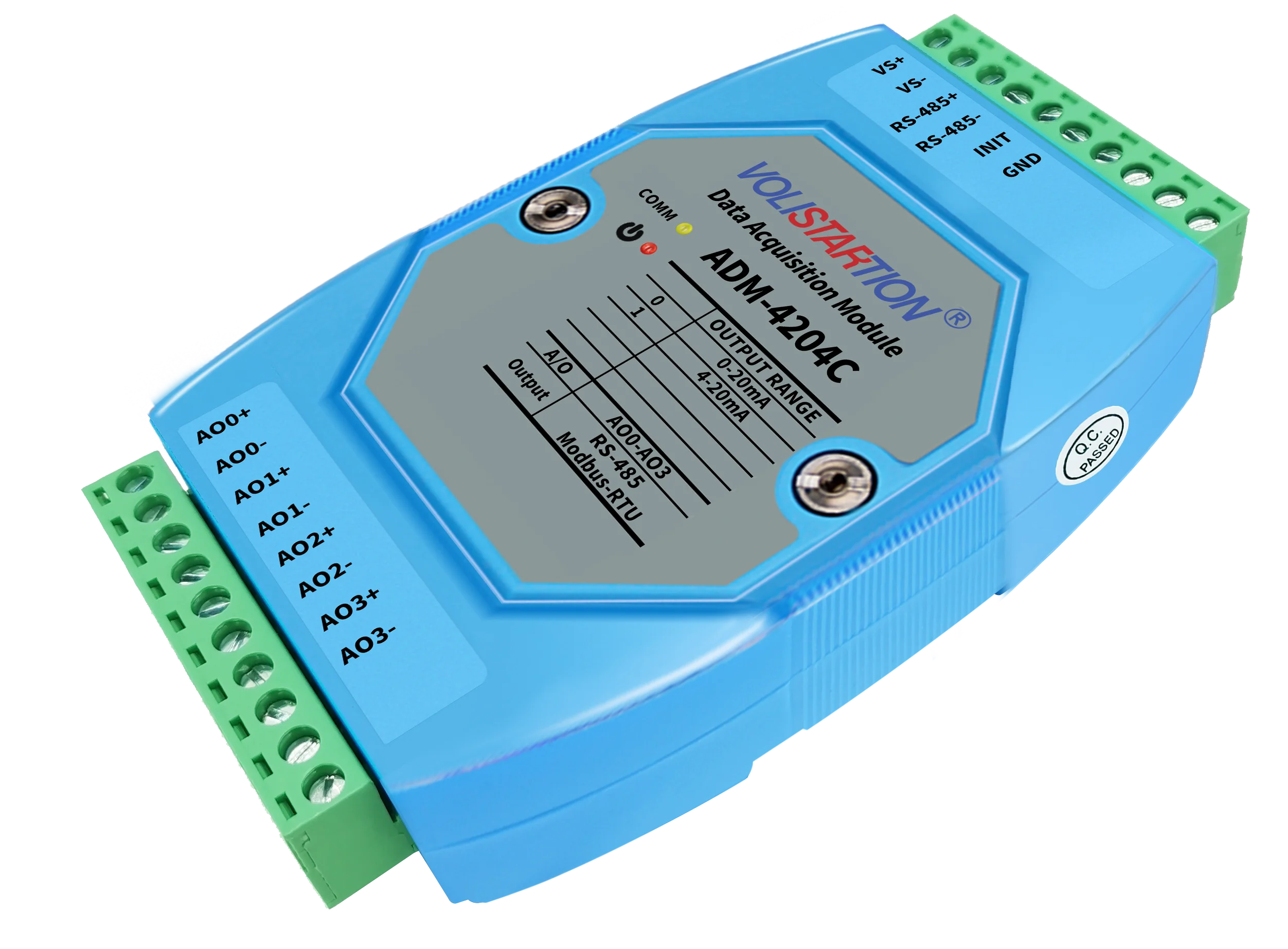 4 Channel Differential Analog Module ADM-4204 with RS485 Support Modbus RTU Dual Watchdog