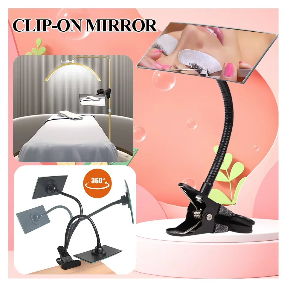 Eyelash Extension Salon - Flexibele clip-on spiegel voor salon, maanlicht