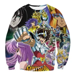 Anime Saint Seiya 3D Printing T-Shirt Men Women Casual Long Sleeve T Shirts Sweatshirt Oversized Harajuku Tees Tops Kids Clothes