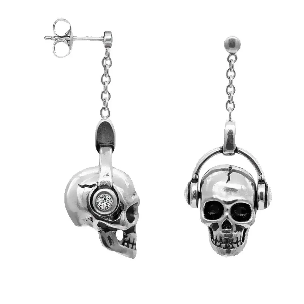 اتجاهات شخصية إبداعية جديدة مجوهرات الشرير الجمجمة قلادة أقراط للنساء تصاميم أزياء النساء مجوهرات أقراط الحفلات #2