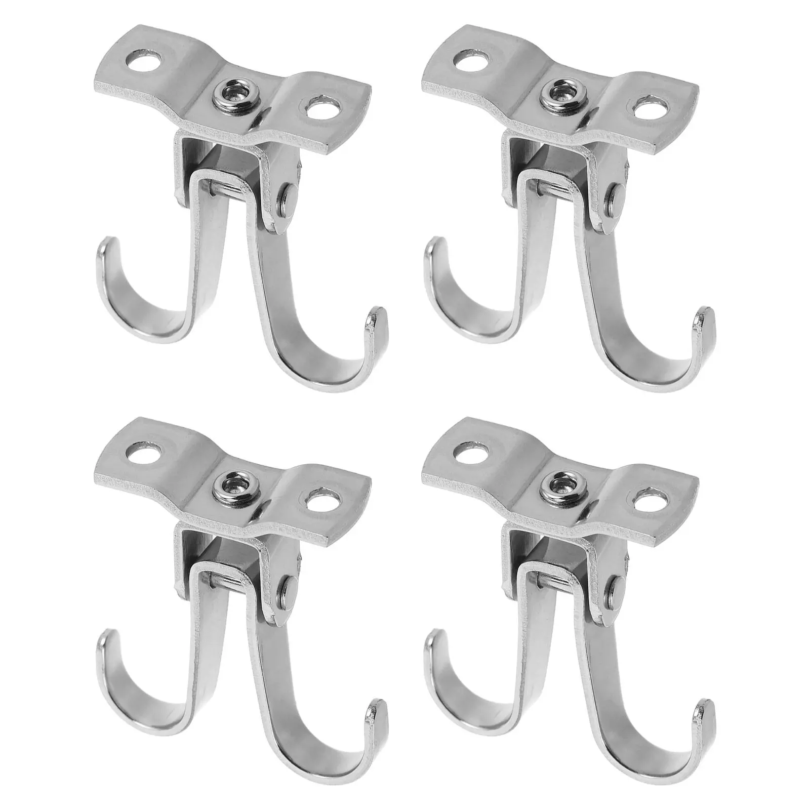 4Pcs Stainless Steel Ceiling Double Hook 360 Degree Swivel Rotating Hanging Plant Hook Heavy Duty Load Bearing for Pendant