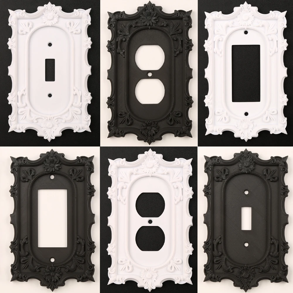 Cross-Border European Retro Carved Switch and Socket Decorative Frame For Wall Switch and Socket Beautification Scenario