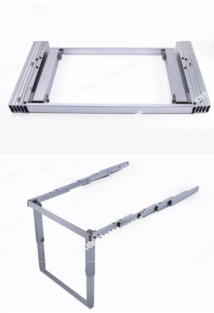 Hidden folding table rail, aluminum alloy cabinet drawer telescopic dining table