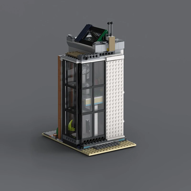 868 PCS Medieval Luxury Record Store Scene Architecture Building Block Customize Diy Education Assembly Kid Toy Birthday Gifts