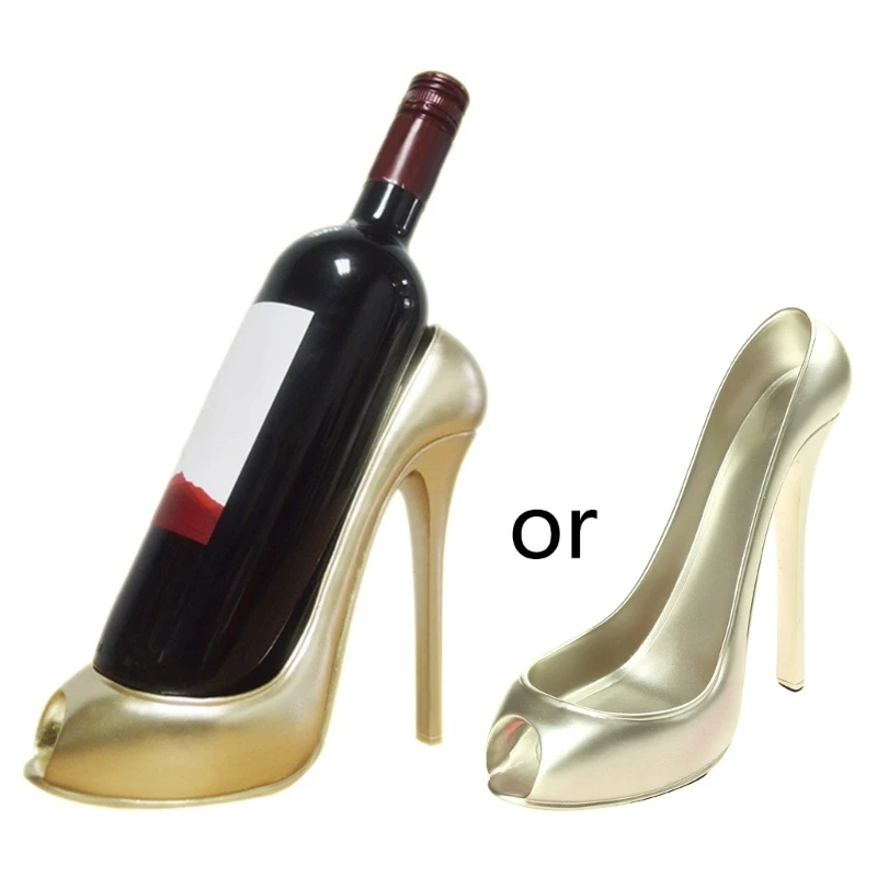 

High Heel Shoe Wine Bottle Holder Stylish Wine Rack Gift Basket Accessories for Home High-Heel Statue Sculptures