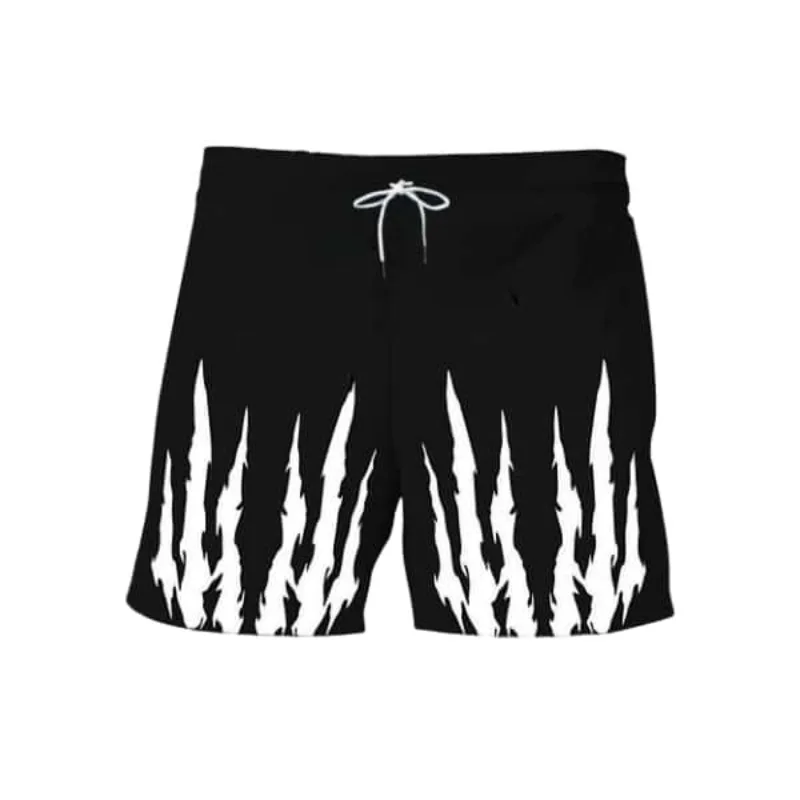 

Мужские и женские летние новые шорты в готическом стиле, модные, уличные, черные, быстросохнущие, свободного кроя, больших размеров, для спорта