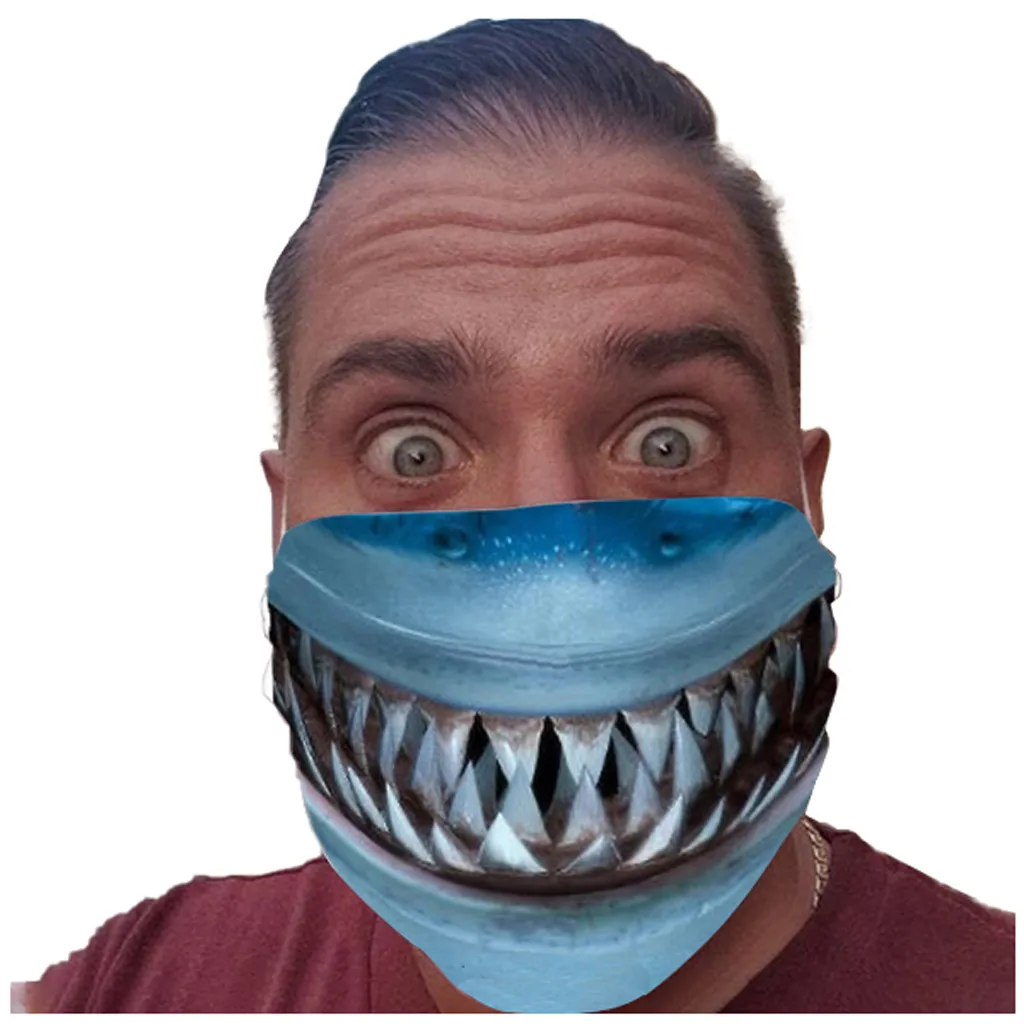 Adult Funny Printed Mask Breathable And Sunscreen Essential Comfortable Mask For Long-Distance Travel High-Filtration Face Mask