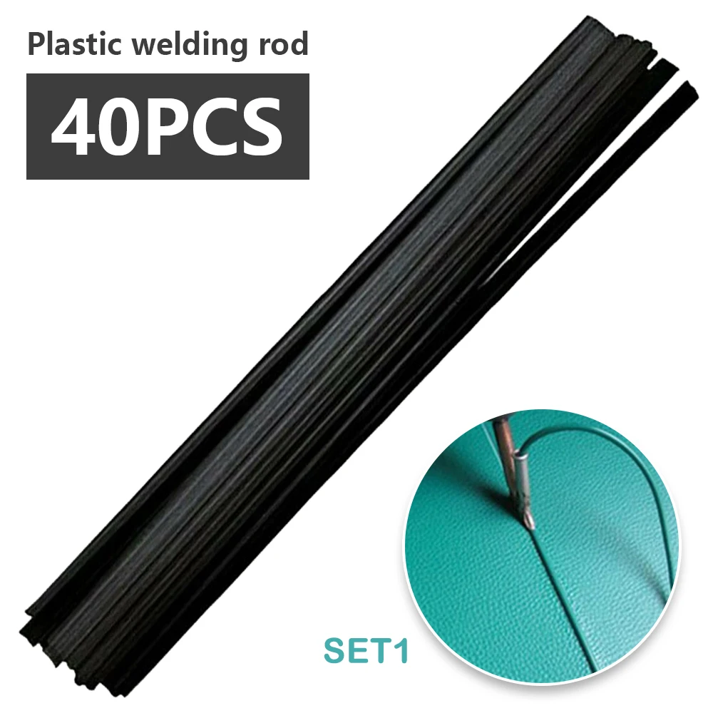 40pcs Plastic Welding Rods 200mm ABS/PP/PVC/PE Welding Sticks Soldering Set For Plastic Welder Gun Bumper Repair Welding Supply