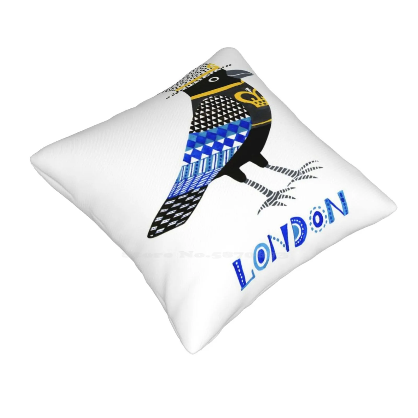 London Raven Fashion Sofa Throw Pillow Cover Pillowcase Raven London Bridge Bird Crow Children Wall City Animal