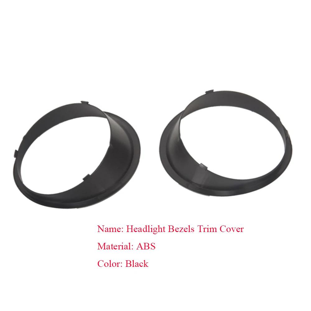 2 قطعة حواف المصباح غطاء الكسوة عاكس الضوء الكسوة ل جيب رانجلر JK 2007 2008 2009 2010 2011 2012 2013 2014 2015 2016 2017