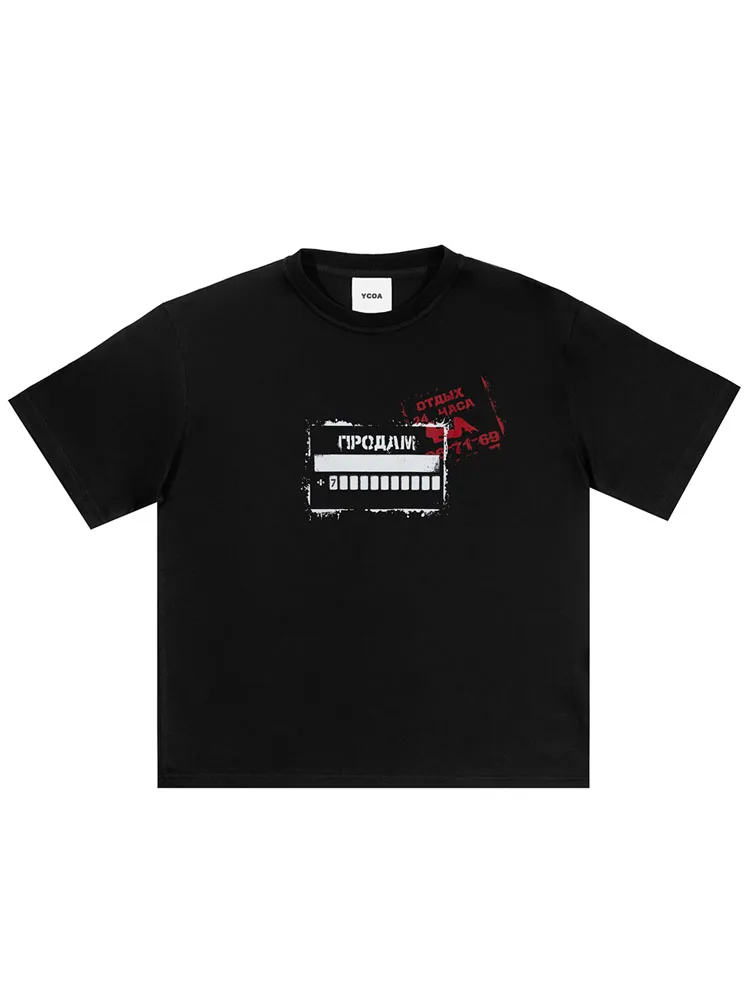 T-Shirt Graphic Women Tops Y2k Oversized Vintage Fashion Printed Short Cotton Streetwear Casual HipHop High Street Graphic Print