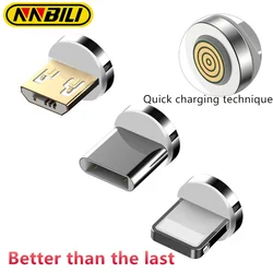 NNBILI 12th Generation Magnetic Cable Plug Round Fast Charging Adapter Tips For iPhone XS Samsung Huawei Xiaomi Magnet Charger