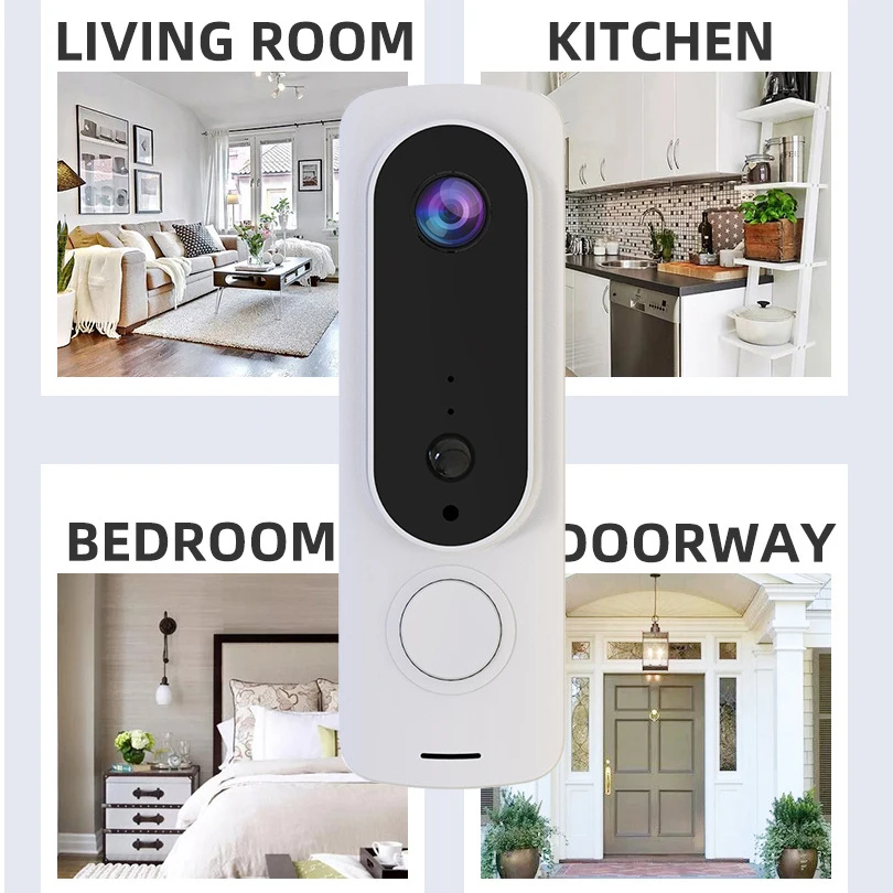 Tuya 1080P Smart Home Wireless Wifi Security Door Bell Camera Ring Video Doorbell Support TF Card Cloud Storage