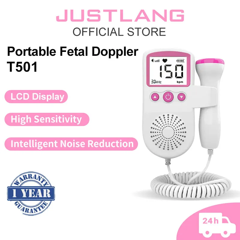 Ultrassom portátil doppler fetal, monitor eletrônico do bebê para mulheres grávidas, frete grátis