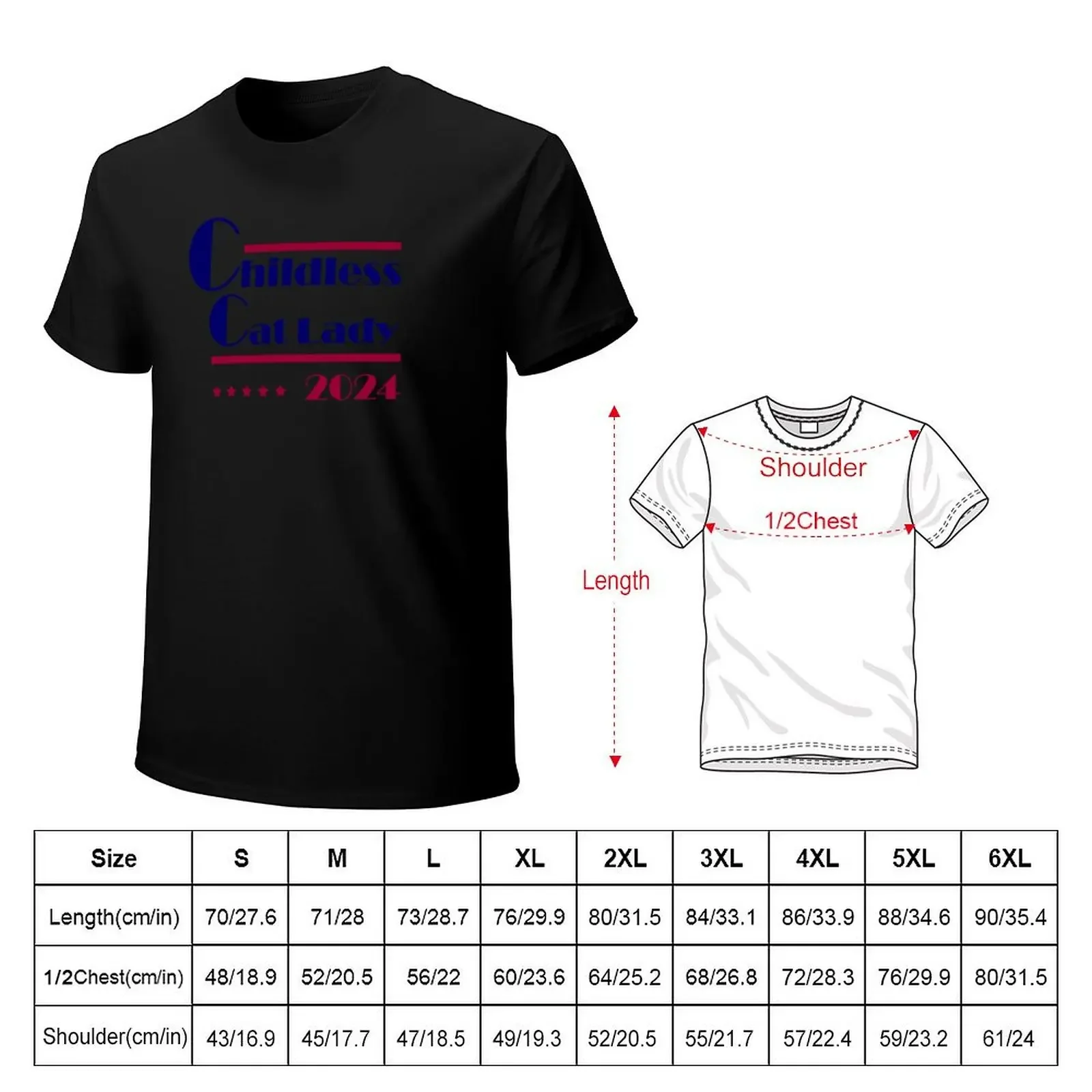 2024 Childless Cat Lady T-Shirt quick-drying oversized t shirt sweat outfits for men