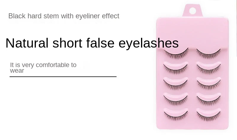 5Pairs Short lashes false eyelashes eye fake lash eyelash extension natural set wispy lashes supplies tools beauty individual