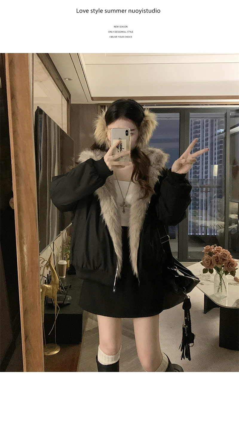Two-sided Wear Imitation mink velvet Fur Hooded Cotton Padded Jacket Fashion New Winter Jackets Women's Short Loose Coats Trend 142 S083d6bd6fa1d48a29d750ed3b3f1a09bM