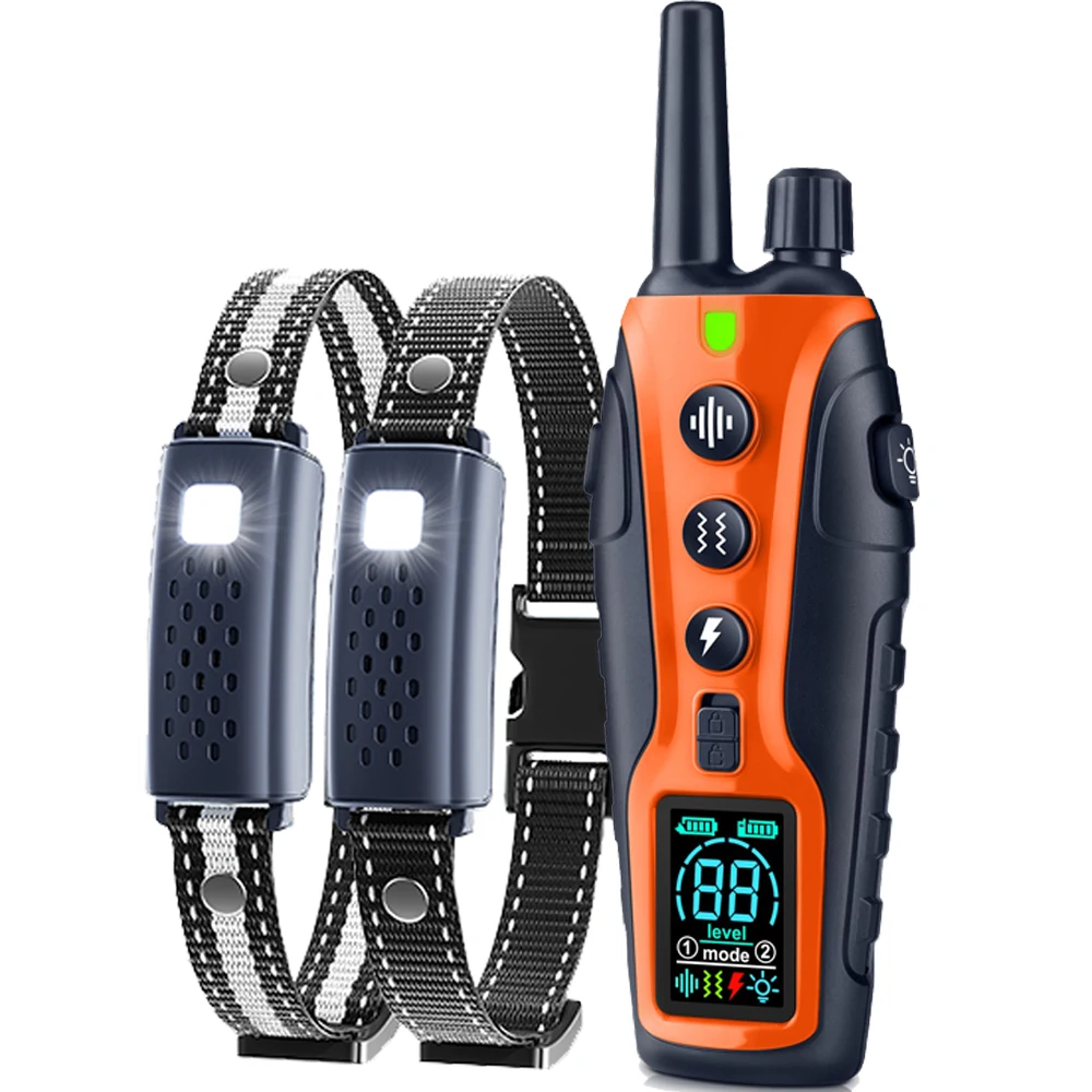 

3280Ft Electric Dog Training Collar Remote Control Waterproof Pet BehaviorFor 5-120lbs Puppy With Vibration Shock