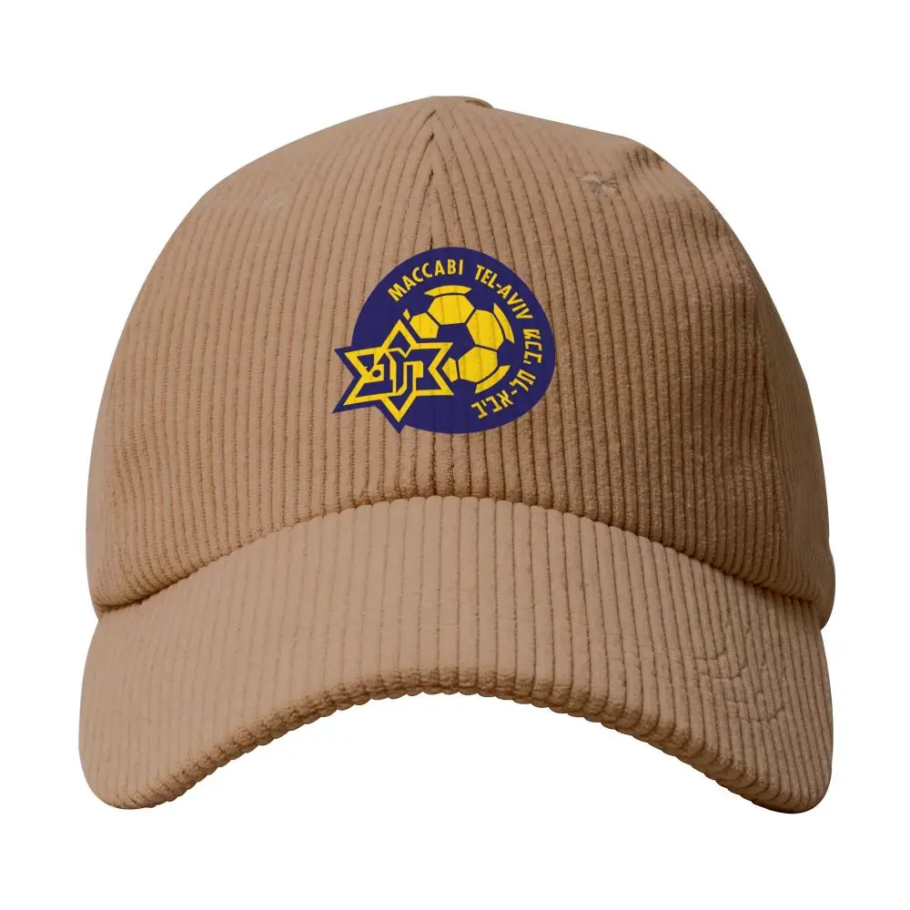 Maccabi Tel Aviv Israel FC Football Soccer Print Retro Baseball Cap Soft Corduroy Adjustable Hat Trucker Caps Men Women Dad Hat