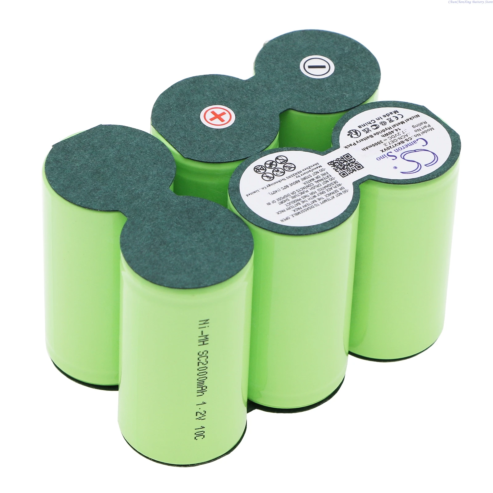 100% NEW 7.2V 2000mAh Replacement Vacuum Battery ACN-DE7.2 for Black & Decker DV7205 DV7205N Dustbuster DV7205N H2 Extreme 7.2V