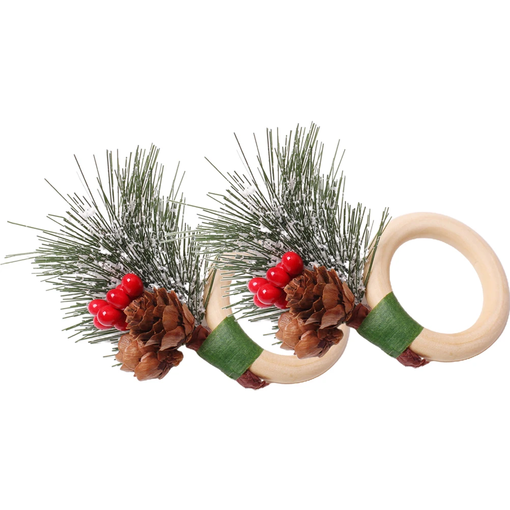 

Christmas Pine Cone Rings Party Supplies Napkin Holders Table Settings Home Hotel Restaurant Bar Christmas Napkin